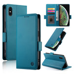Ốp lưng điện thoại da mờ từ tính khóa bên hông, dành cho iPhone XS Max, iPhone 8 Plus / 7 Plus
