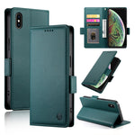 Ốp lưng điện thoại da mờ từ tính khóa bên hông, dành cho iPhone XS Max, iPhone 8 Plus / 7 Plus