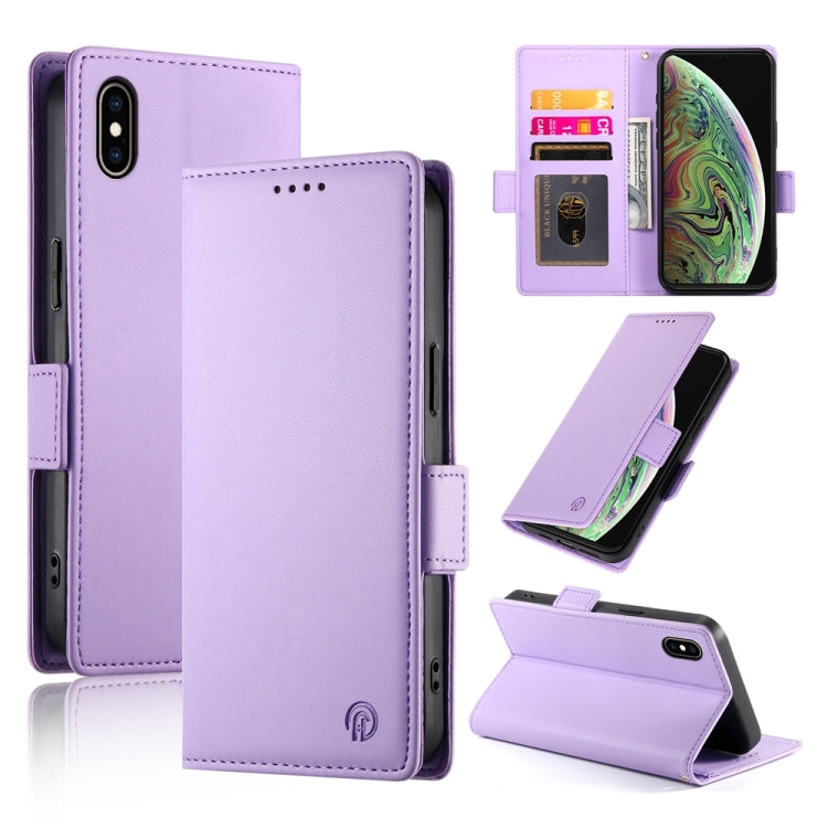 Ốp lưng điện thoại da mờ từ tính khóa bên hông, dành cho iPhone XS Max, iPhone 8 Plus / 7 Plus