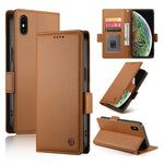 Ốp lưng điện thoại da mờ từ tính khóa bên hông, dành cho iPhone XS Max, iPhone 8 Plus / 7 Plus