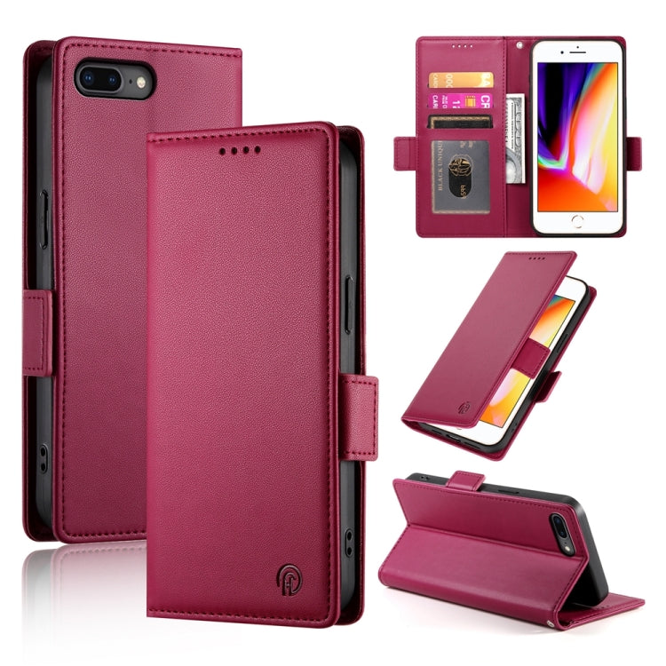 Ốp lưng điện thoại da mờ từ tính khóa bên hông, dành cho iPhone XS Max, iPhone 8 Plus / 7 Plus