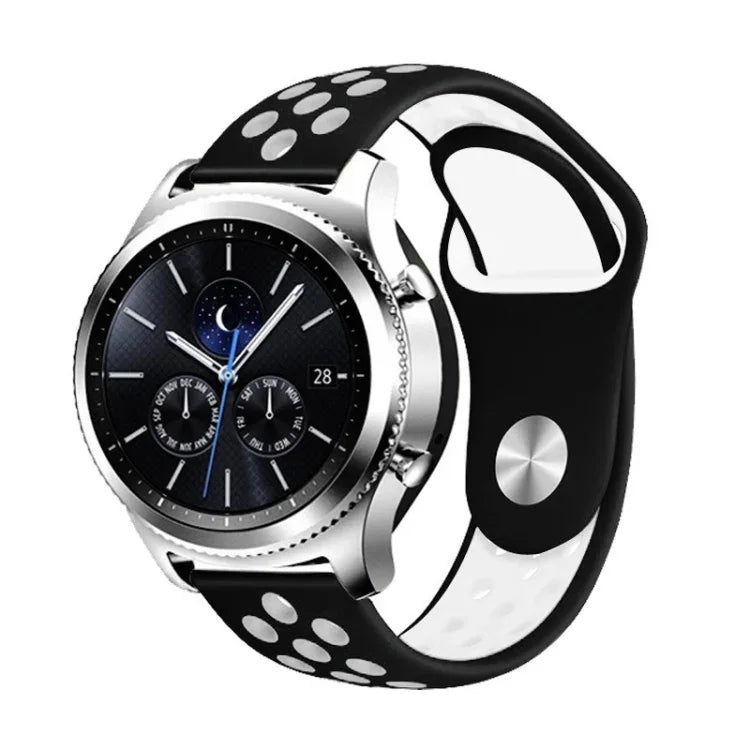 Dây đeo thay thế silicone hai màu 22mm cho Smasung Gear S4 Active