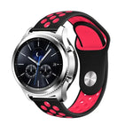 Dây đeo thay thế silicone hai màu 22mm cho Smasung Gear S4 Active