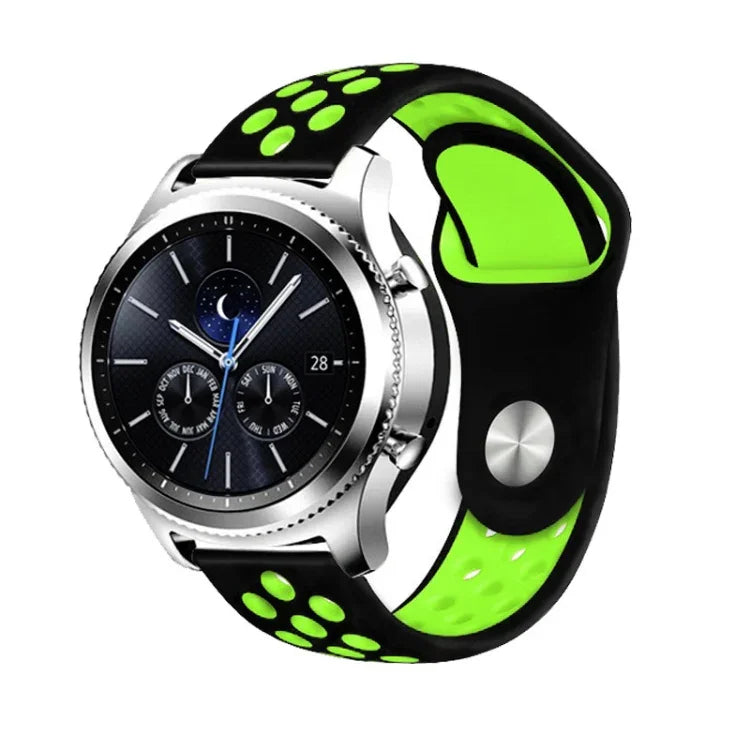 Dây đeo thay thế silicone hai màu 22mm cho Smasung Gear S4 Active