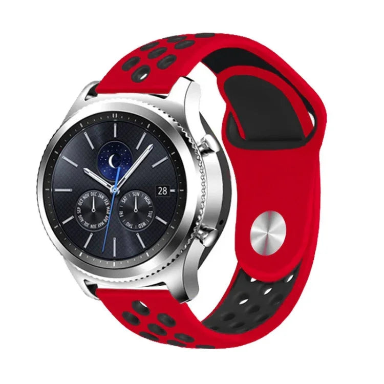 Dây đeo thay thế silicone hai màu 22mm cho Smasung Gear S4 Active