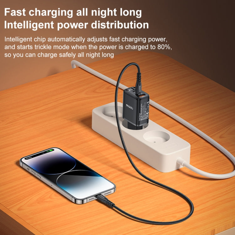 Sạc hiển thị kỹ thuật số Yesido YC69 30W USB + Dual USB-C / Type-C, Thông số kỹ thuật: Phích cắm EU, YC69