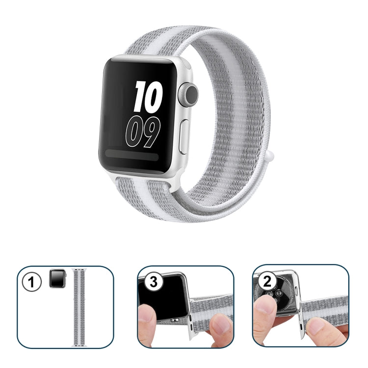 Dây đồng hồ vòng nylon, dành cho Apple Watch Series 8&7 41mm / SE 2&6&SE&5&4 40mm / 3&2&1 38mm, dành cho Apple Watch Ultra 49mm / Series 8&7 45mm / SE 2&6&SE&5&4 44mm / 3&2&1 42mm, dành cho Apple Watch Series 7 45mm / 6 & SE & 5 & 4 44mm / 3 & 2 & 1 42mm