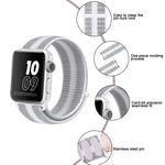 Dây đồng hồ vòng nylon, dành cho Apple Watch Series 8&7 41mm / SE 2&6&SE&5&4 40mm / 3&2&1 38mm, dành cho Apple Watch Ultra 49mm / Series 8&7 45mm / SE 2&6&SE&5&4 44mm / 3&2&1 42mm, dành cho Apple Watch Series 7 45mm / 6 & SE & 5 & 4 44mm / 3 & 2 & 1 42mm
