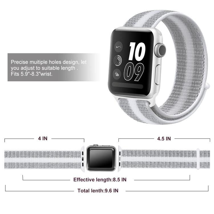 Dây đồng hồ vòng nylon, dành cho Apple Watch Series 8&7 41mm / SE 2&6&SE&5&4 40mm / 3&2&1 38mm, dành cho Apple Watch Ultra 49mm / Series 8&7 45mm / SE 2&6&SE&5&4 44mm / 3&2&1 42mm, dành cho Apple Watch Series 7 45mm / 6 & SE & 5 & 4 44mm / 3 & 2 & 1 42mm