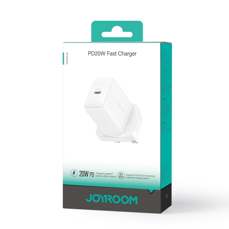 Bộ sạc cổng USB-C / Type-C PD20W JOYROOM JR-TCF20, phích cắm UK