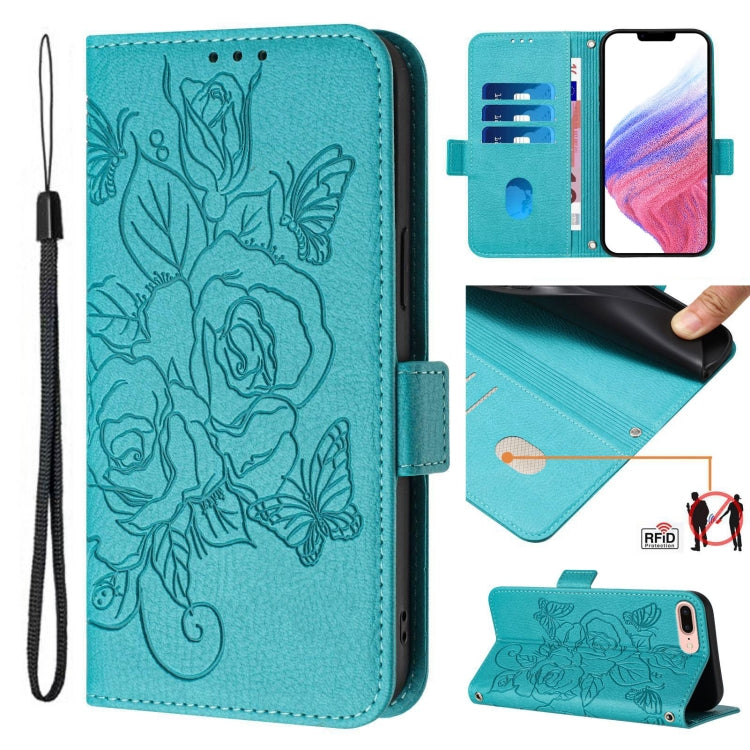 Ốp điện thoại da chống trộm RFID hoa hồng nổi, dành cho iPhone 11 Pro Max, iPhone 11, iPhone 11 Pro, iPhone XS / X, iPhone XR, iPhone XS Max, iPhone 8 Plus / 7 Plus