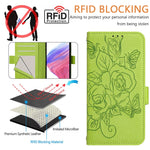 Ốp điện thoại da chống trộm RFID hoa hồng nổi, dành cho iPhone 11 Pro Max, iPhone 11, iPhone 11 Pro, iPhone XS / X, iPhone XR, iPhone XS Max, iPhone 8 Plus / 7 Plus
