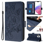 Ốp điện thoại da chống trộm RFID hoa hồng nổi, dành cho iPhone 11 Pro Max, iPhone 11, iPhone 11 Pro, iPhone XS / X, iPhone XR, iPhone XS Max, iPhone 8 Plus / 7 Plus