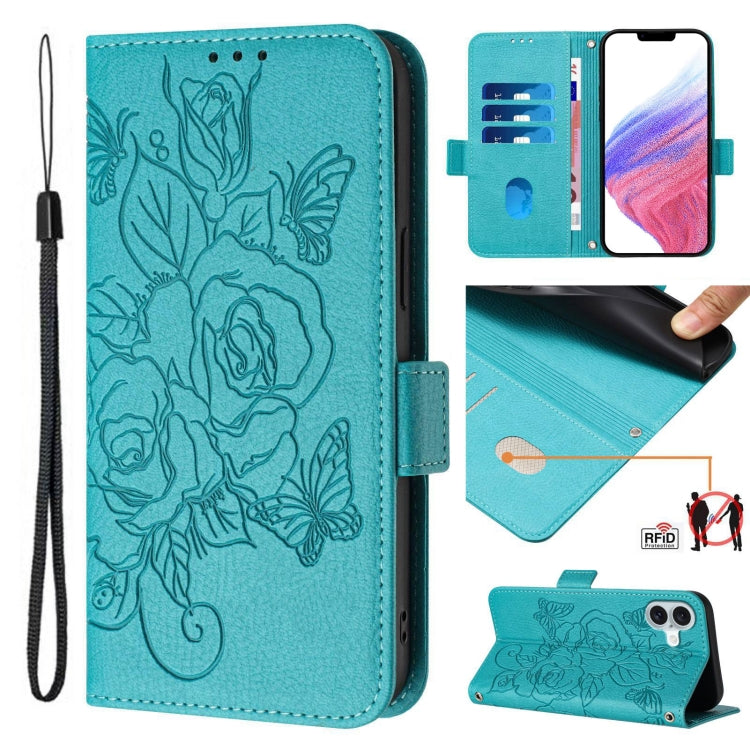 Ốp điện thoại da chống trộm RFID hoa hồng nổi, Dành cho iPhone 17 Pro Max, Dành cho iPhone 17 Pro, Dành cho iPhone 17, Dành cho iPhone Air, Dành cho iPhone SE 2024, Dành cho iPhone 16 Pro Max, Dành cho iPhone 16 Pro, Dành cho iPhone 16 Plus