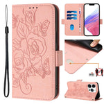 Ốp điện thoại da chống trộm RFID hoa hồng nổi, Dành cho iPhone 17 Pro Max, Dành cho iPhone 17 Pro, Dành cho iPhone 17, Dành cho iPhone Air, Dành cho iPhone SE 2024, Dành cho iPhone 16 Pro Max, Dành cho iPhone 16 Pro, Dành cho iPhone 16 Plus