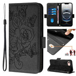 Ốp điện thoại da chống trộm RFID hoa hồng nổi, Dành cho iPhone 17 Pro Max, Dành cho iPhone 17 Pro, Dành cho iPhone 17, Dành cho iPhone Air, Dành cho iPhone SE 2024, Dành cho iPhone 16 Pro Max, Dành cho iPhone 16 Pro, Dành cho iPhone 16 Plus