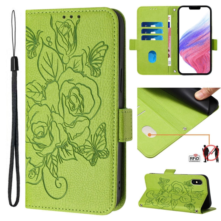 Ốp điện thoại da chống trộm RFID hoa hồng nổi, dành cho iPhone 11 Pro Max, iPhone 11, iPhone 11 Pro, iPhone XS / X, iPhone XR, iPhone XS Max, iPhone 8 Plus / 7 Plus