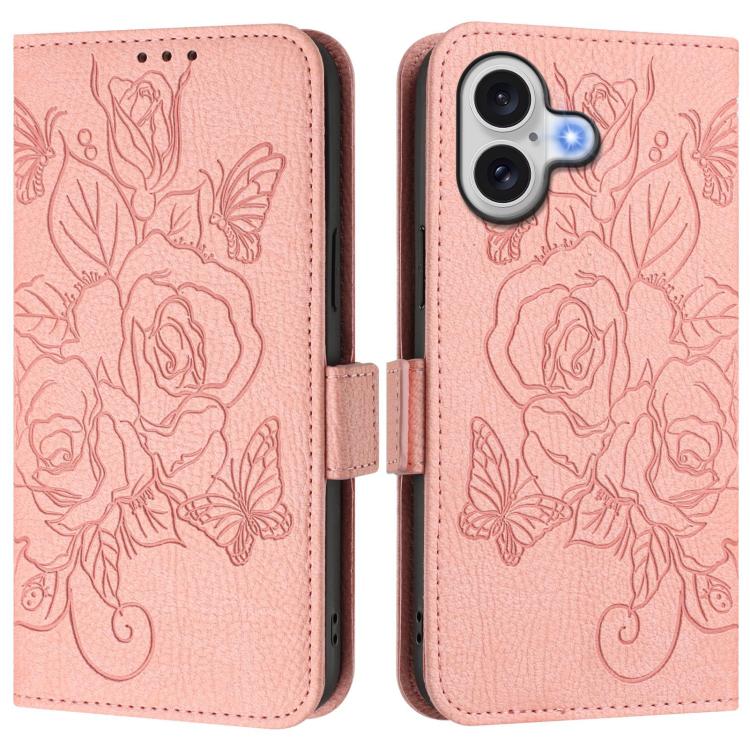 Ốp điện thoại da chống trộm RFID hoa hồng nổi, Dành cho iPhone 17 Pro Max, Dành cho iPhone 17 Pro, Dành cho iPhone 17, Dành cho iPhone Air, Dành cho iPhone SE 2024, Dành cho iPhone 16 Pro Max, Dành cho iPhone 16 Pro, Dành cho iPhone 16 Plus