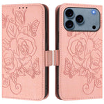 Ốp điện thoại da chống trộm RFID hoa hồng nổi, Dành cho iPhone 17 Pro Max, Dành cho iPhone 17 Pro, Dành cho iPhone 17, Dành cho iPhone Air, Dành cho iPhone SE 2024, Dành cho iPhone 16 Pro Max, Dành cho iPhone 16 Pro, Dành cho iPhone 16 Plus