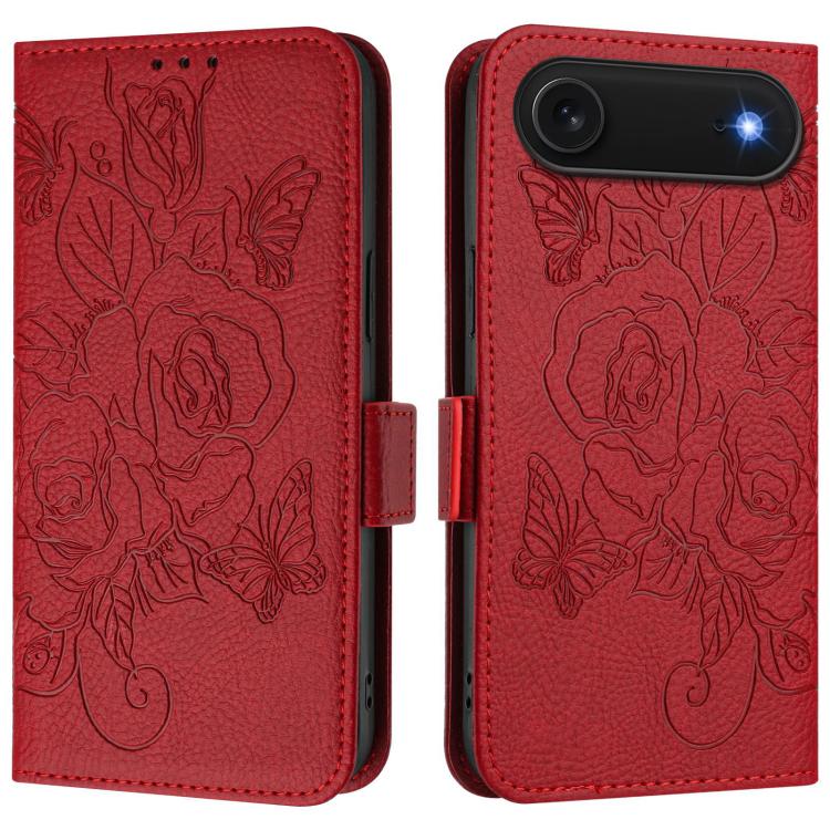 Ốp điện thoại da chống trộm RFID hoa hồng nổi, Dành cho iPhone 17 Pro Max, Dành cho iPhone 17 Pro, Dành cho iPhone 17, Dành cho iPhone Air, Dành cho iPhone SE 2024, Dành cho iPhone 16 Pro Max, Dành cho iPhone 16 Pro, Dành cho iPhone 16 Plus