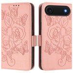 Ốp điện thoại da chống trộm RFID hoa hồng nổi, Dành cho iPhone 17 Pro Max, Dành cho iPhone 17 Pro, Dành cho iPhone 17, Dành cho iPhone Air, Dành cho iPhone SE 2024, Dành cho iPhone 16 Pro Max, Dành cho iPhone 16 Pro, Dành cho iPhone 16 Plus