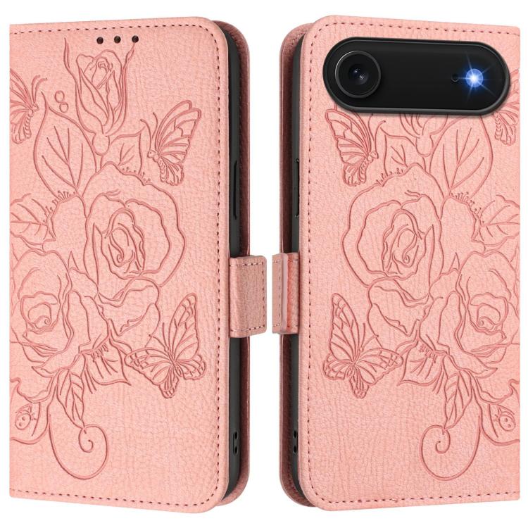 Ốp điện thoại da chống trộm RFID hoa hồng nổi, Dành cho iPhone 17 Pro Max, Dành cho iPhone 17 Pro, Dành cho iPhone 17, Dành cho iPhone Air, Dành cho iPhone SE 2024, Dành cho iPhone 16 Pro Max, Dành cho iPhone 16 Pro, Dành cho iPhone 16 Plus
