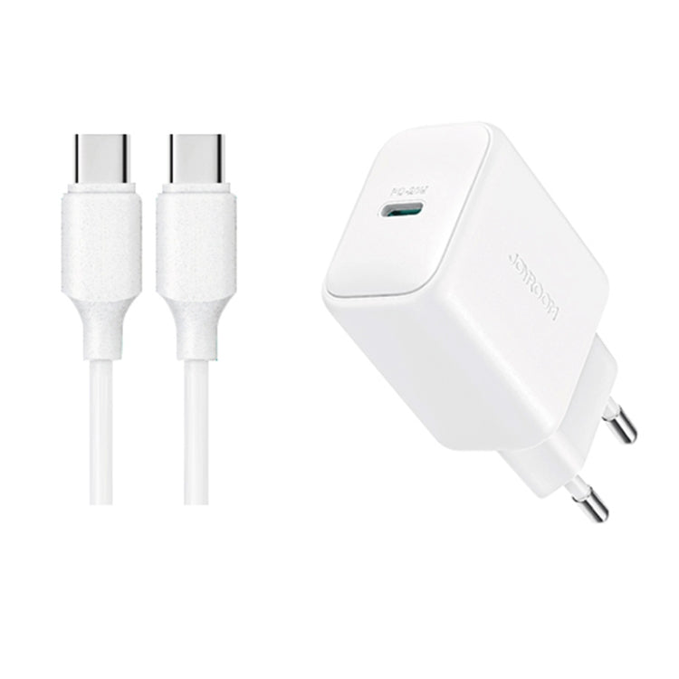 Bộ sạc cổng Type-C JOYROOM JR-TCF20 PD20W kèm cáp Type-C to Type-C, phích cắm EU + cáp Type-C to Type-C, phích cắm UK + cáp Type-C to Type-C
