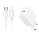 Bộ sạc cổng Type-C PD20W JOYROOM JR-TCF20 kèm cáp Type-C sang 8 Pin, phích cắm EU + cáp Type-C sang 8 Pin