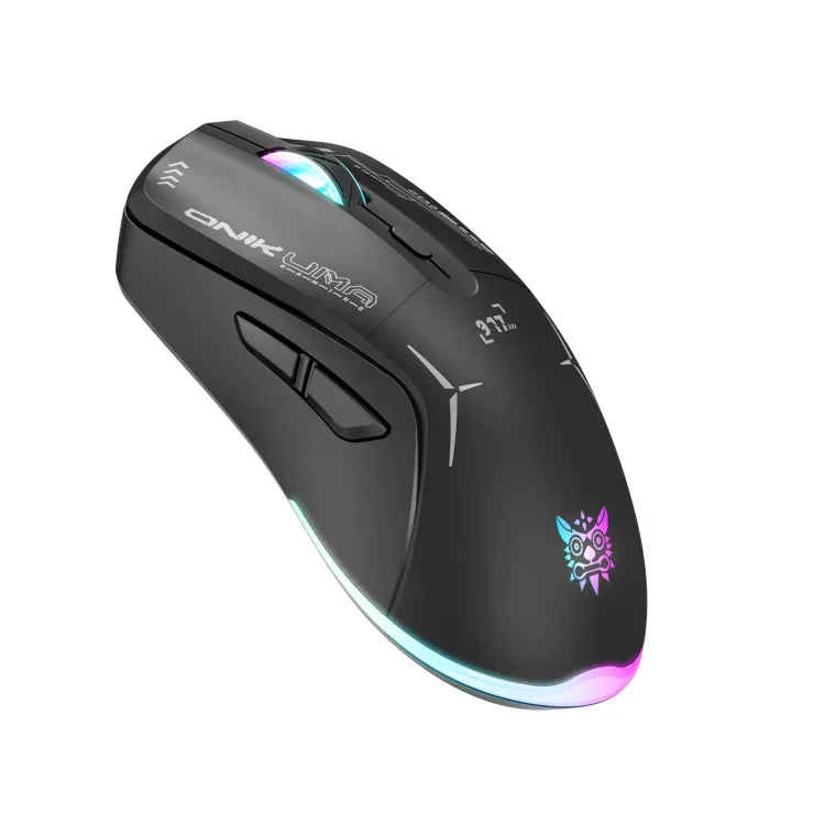 Chuột chơi game ONIKUMA CW917 RGB 4800DPI chế độ kép có dây + không dây 2.4GHz, CW917 (Đen), CW917 (Trắng)