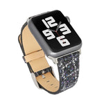 Dây Đeo Đồng Hồ Da Thay Thế Đính Kim Sa Lấp Lánh, Dành Cho Apple Watch 5 & 4 44mm / 3 & 2 & 1 42mm, Dành Cho Apple Watch Series 7 41mm / 6 & SE & 5 & 4 40mm / 3 & 2 & 1 38mm, Dành Cho Apple Watch Series 8&7 41mm / SE 2&6&SE&5&4 40mm / 3&2&1 38mm