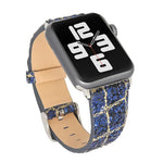 Dây Đeo Đồng Hồ Da Thay Thế Đính Kim Sa Lấp Lánh, Dành Cho Apple Watch 5 & 4 44mm / 3 & 2 & 1 42mm, Dành Cho Apple Watch Series 7 41mm / 6 & SE & 5 & 4 40mm / 3 & 2 & 1 38mm, Dành Cho Apple Watch Series 8&7 41mm / SE 2&6&SE&5&4 40mm / 3&2&1 38mm