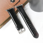 Dây Đeo Đồng Hồ Da Thật Họa Tiết Da Ngựa Điên Retro Đuôi Tròn Thay Thế, Dành Cho Apple Watch 5 & 4 44mm / 3 & 2 & 1 42mm, Dành Cho Apple Watch Series 7 41mm / 6 & SE & 5 & 4 40mm / 3 & 2 & 1 38mm