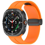 Magnetic Folding Buckle Silicone Watch Band, For Samsung Galaxy Watch Ultra 47mm / Ultra 2025