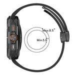 Magnetic Folding Buckle Silicone Watch Band, For Samsung Galaxy Watch Ultra 47mm / Ultra 2025