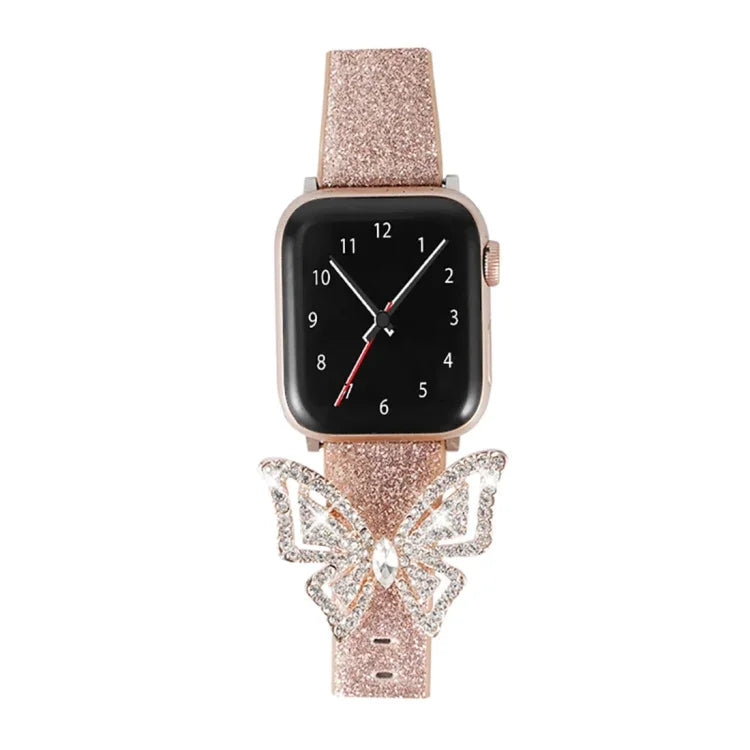 Dây Đeo Đồng Hồ Thay Thế Nơ Đính Kim Cương Lấp Lánh, Dành Cho Apple Watch 5 & 4 44mm / 3 & 2 & 1 42mm