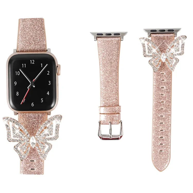 Dây Đeo Đồng Hồ Thay Thế Nơ Đính Kim Cương Lấp Lánh, Dành Cho Apple Watch 5 & 4 44mm / 3 & 2 & 1 42mm