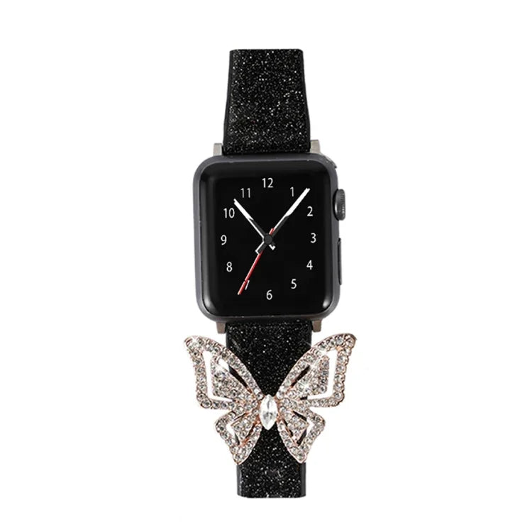 Dây Đeo Đồng Hồ Thay Thế Nơ Đính Kim Cương Lấp Lánh, Dành Cho Apple Watch 5 & 4 44mm / 3 & 2 & 1 42mm