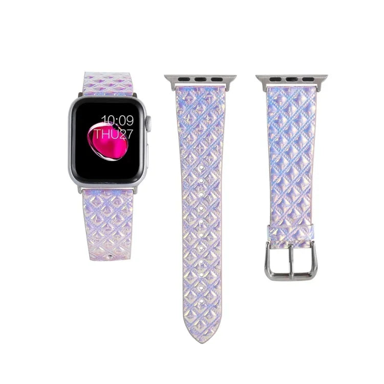 Dây đồng hồ thay thế họa tiết vảy cá lấp lánh đổi màu, dành cho Apple Watch 5 & 4 40mm / 3 & 2 & 1 38mm, dành cho Apple Watch 5 & 4 44mm / 3 & 2 & 1 42mm
