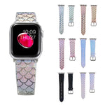 Dây đồng hồ thay thế họa tiết vảy cá lấp lánh đổi màu, dành cho Apple Watch 5 & 4 40mm / 3 & 2 & 1 38mm, dành cho Apple Watch 5 & 4 44mm / 3 & 2 & 1 42mm