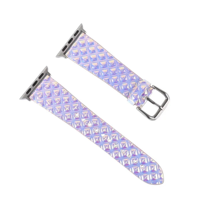 Dây đồng hồ thay thế họa tiết vảy cá lấp lánh đổi màu, dành cho Apple Watch 5 & 4 40mm / 3 & 2 & 1 38mm, dành cho Apple Watch 5 & 4 44mm / 3 & 2 & 1 42mm