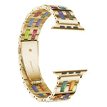 Dây đeo đồng hồ bằng thép không gỉ + nhựa, dành cho Apple Watch 5 & 4 44mm / 3 & 2 & 1 42mm, dành cho Apple Watch Series 8&7 41mm / SE 2&6&SE&5&4 40mm / 3&2&1 38mm, dành cho Apple Watch Series 7 41mm / 6 & SE & 5 & 4 40mm / 3 & 2 & 1 38mm