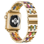 Dây đeo đồng hồ bằng thép không gỉ + nhựa, dành cho Apple Watch 5 & 4 44mm / 3 & 2 & 1 42mm, dành cho Apple Watch Series 8&7 41mm / SE 2&6&SE&5&4 40mm / 3&2&1 38mm, dành cho Apple Watch Series 7 41mm / 6 & SE & 5 & 4 40mm / 3 & 2 & 1 38mm