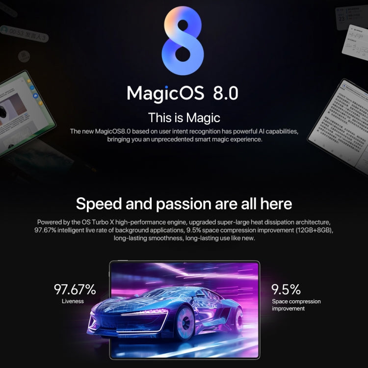 Máy tính bảng Honor MagicPad2 WiFi, 12.3 inch MagicOS 8.0.1 Qualcomm Snapdragon 8s Gen 3 Octa Core, 8GB+256GB, 12GB+256GB, 16GB+512GB, 16GB+1TB