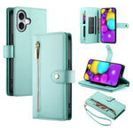Ví da có khóa kéo và 9 khe đựng thẻ, Ốp lưng điện thoại, Dành cho iPhone 17 Pro Max, Dành cho iPhone 17 Pro, Dành cho iPhone 17, Dành cho iPhone Air, Dành cho iPhone 16e, Dành cho iPhone 16 Pro Max, Dành cho iPhone 16 Pro, Dành cho iPhone 16 Plus