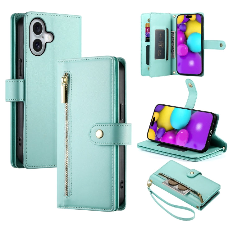 Ví da có khóa kéo và 9 khe đựng thẻ, Ốp lưng điện thoại, Dành cho iPhone 17 Pro Max, Dành cho iPhone 17 Pro, Dành cho iPhone 17, Dành cho iPhone Air, Dành cho iPhone 16e, Dành cho iPhone 16 Pro Max, Dành cho iPhone 16 Pro, Dành cho iPhone 16 Plus
