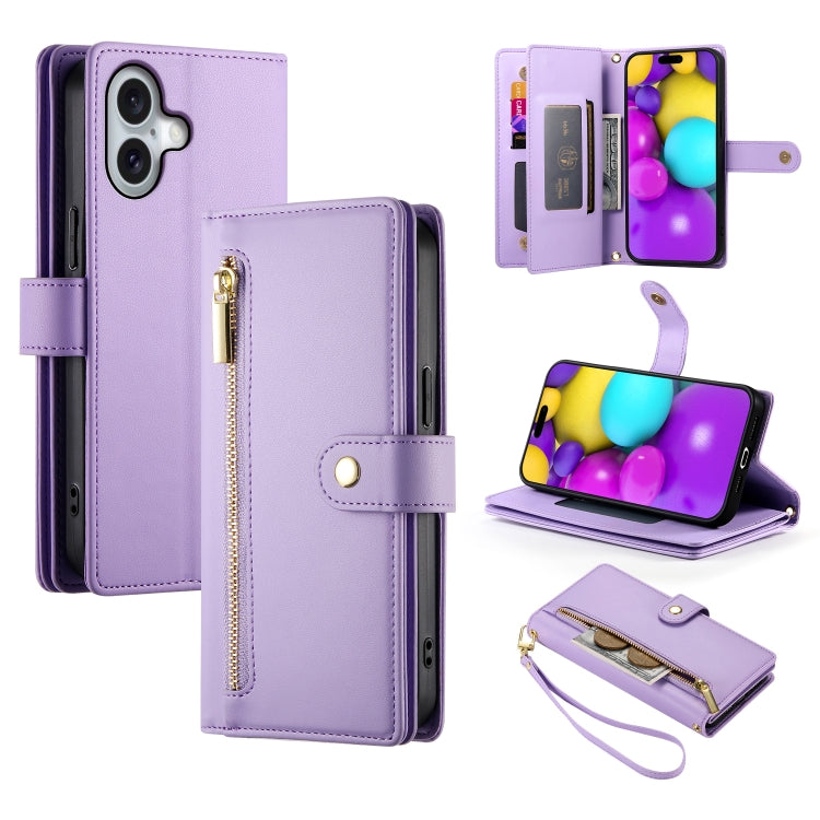 Ví da có khóa kéo và 9 khe đựng thẻ, Ốp lưng điện thoại, Dành cho iPhone 17 Pro Max, Dành cho iPhone 17 Pro, Dành cho iPhone 17, Dành cho iPhone Air, Dành cho iPhone 16e, Dành cho iPhone 16 Pro Max, Dành cho iPhone 16 Pro, Dành cho iPhone 16 Plus