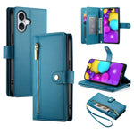 Ví da có khóa kéo và 9 khe đựng thẻ, Ốp lưng điện thoại, Dành cho iPhone 17 Pro Max, Dành cho iPhone 17 Pro, Dành cho iPhone 17, Dành cho iPhone Air, Dành cho iPhone 16e, Dành cho iPhone 16 Pro Max, Dành cho iPhone 16 Pro, Dành cho iPhone 16 Plus