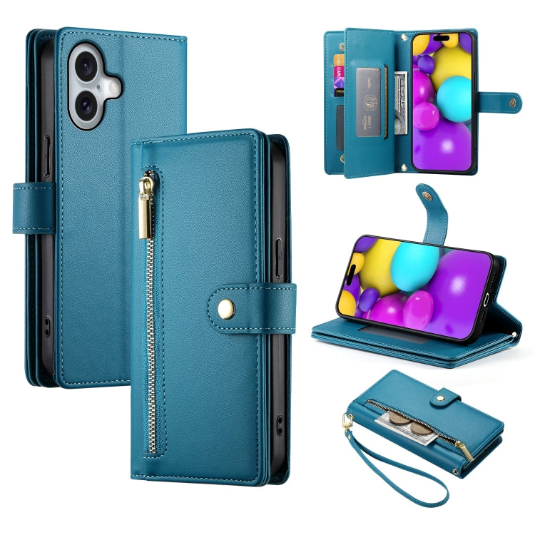 Ví da có khóa kéo và 9 khe đựng thẻ, Ốp lưng điện thoại, Dành cho iPhone 17 Pro Max, Dành cho iPhone 17 Pro, Dành cho iPhone 17, Dành cho iPhone Air, Dành cho iPhone 16e, Dành cho iPhone 16 Pro Max, Dành cho iPhone 16 Pro, Dành cho iPhone 16 Plus