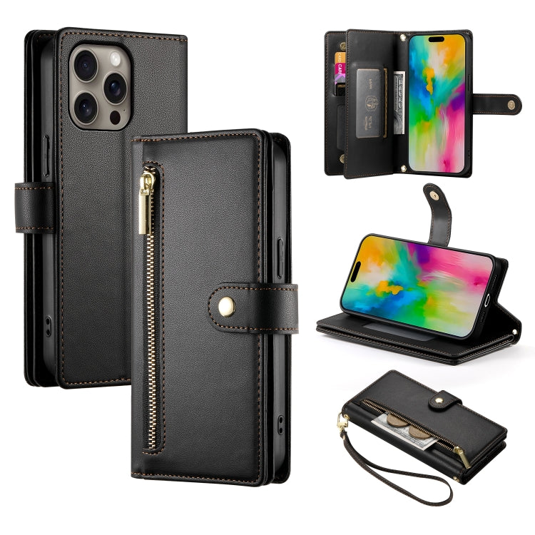 Ví da có khóa kéo và 9 khe đựng thẻ, Ốp lưng điện thoại, Dành cho iPhone 17 Pro Max, Dành cho iPhone 17 Pro, Dành cho iPhone 17, Dành cho iPhone Air, Dành cho iPhone 16e, Dành cho iPhone 16 Pro Max, Dành cho iPhone 16 Pro, Dành cho iPhone 16 Plus