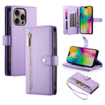 Ví da có khóa kéo và 9 khe đựng thẻ, Ốp lưng điện thoại, Dành cho iPhone 17 Pro Max, Dành cho iPhone 17 Pro, Dành cho iPhone 17, Dành cho iPhone Air, Dành cho iPhone 16e, Dành cho iPhone 16 Pro Max, Dành cho iPhone 16 Pro, Dành cho iPhone 16 Plus